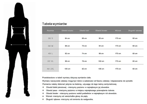 80 cm w pasie – jaki to rozmiar damski? L, XL czy coś innego?